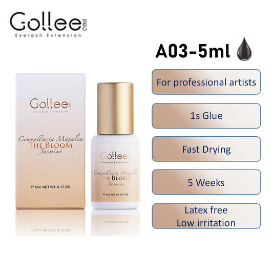 Gollee 5ml Eyelash Extension Glue / 0.5 Second Fast Drying False Eye Lash Extension Glue / Gollee Super Bonder Eyelash Glue Remove