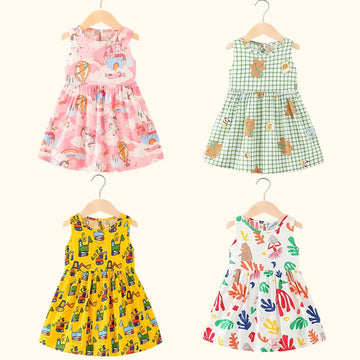 Girl Dress / Cotton Summer Clothes for Girls / Princess Party Outfit for Girls