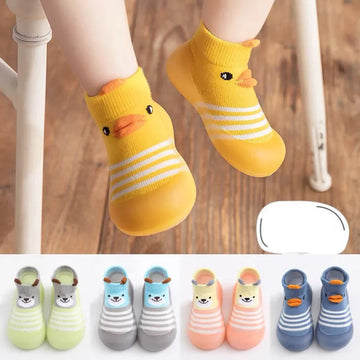 Soft Baby Walking Shoes Baby First Walkers Floor Socks Shoes Cartoon Children's Socks Shoes Anti slip Rubber Sole