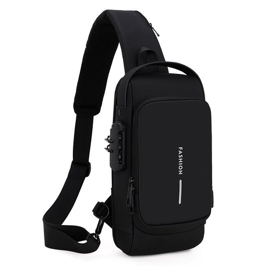 Multifunction Anti Theft USB Shoulder Bag  for Men / Man Crossbody Cross Body Travel Sling Chest Bag