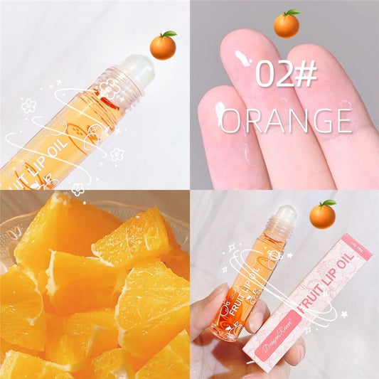 Fruit Lip Gloss Transparent Lip Oil Moisturizing Reducing Lip Lines Nourishes Lips Waterproof Long-lasting Liquid Lip Cosmetics