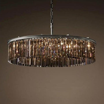 American Style  Chandelier Round Shape Crystal Chandelier Lighting  Luminaires Hanging Light for Restaurant Crystal Style Lamp