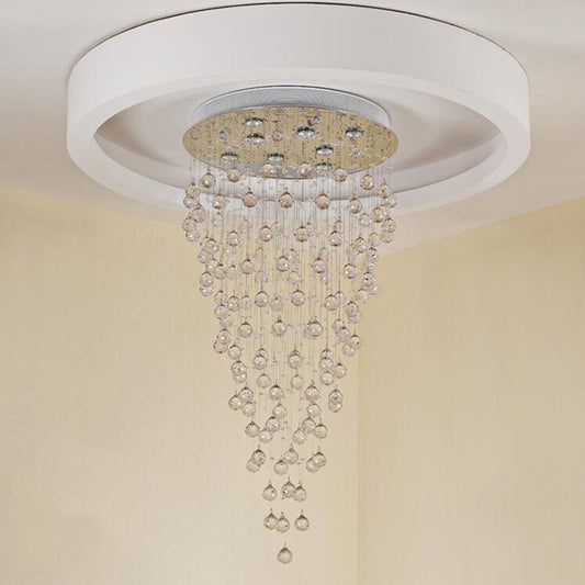 New modern crystal chandelier lamp LED round chandelier hanging lamps room lights staircase