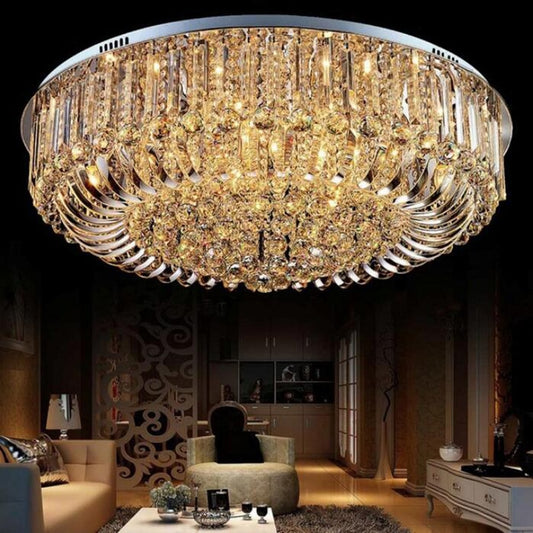 Modern Crystal Ceiling Lights Ceiling Lamps Luxury  Luminaire Deckenleuchte Round Crystal Lighting House LED Electrical Device