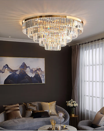 Modern Living Room Crystal Ceiling Light For  Bedroom Gold LED Cristal Luster Luxury Home Decoration Light Fixture