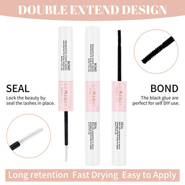 GEMERRY5ml  Lash Bond and Seal Cluster Lash Glue 2in1 for DIY Eyelash Extension