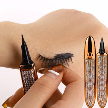 Magic Self Adhesive Lashes Eyeliner Long Lasting/ No Glue Non Blooming Quick Drying Eyelashes Sticking  Eye liner Pencil 6 color