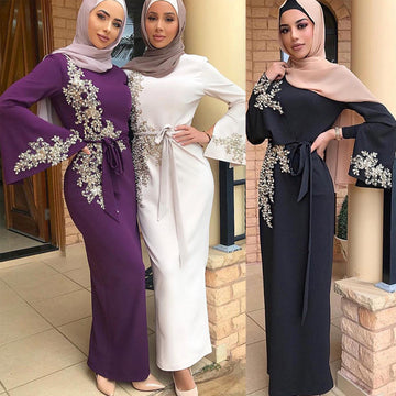 Eid Mubarak Abaya Dubai Turkey Muslim Hijab Dress Kaftan Islam Clothing Abayas Dresses For Women Robe Musulman Femme Vestidos