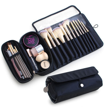 Makeup Bag Women/ Cosmetic Brush Bag Travel Organizer/ Waterproof Nylon Makeup Case