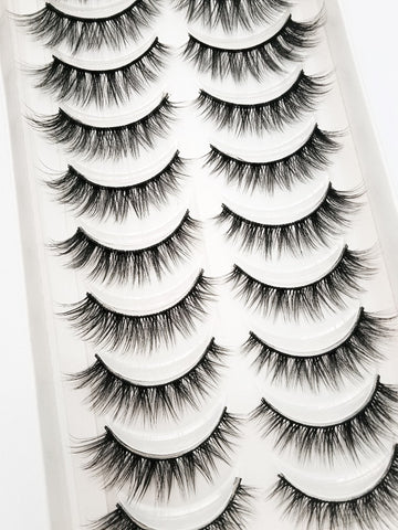 NEW 10 Pairs Natural False Eyelashes Fake Lashes Long Makeup 3d Mink Lashes Extension Eyelash Mink Eyelashes for Beauty 54