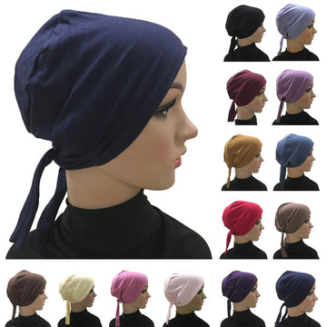 Cotton Under Scarf Hijab Inner Hat Women Muslim Bandana Beanie Bone Arab Bonnet Hats Cap Bandage Beanies Skullies Muslim