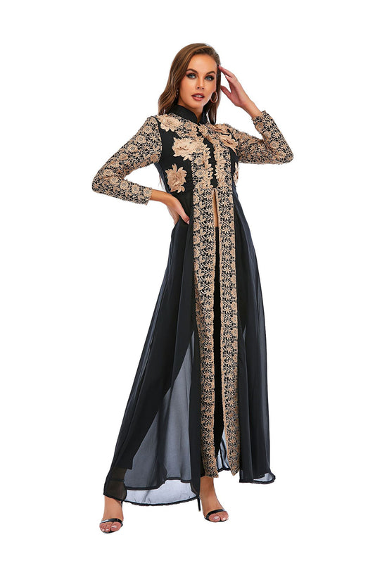 Abaya Muslim Dress Kaftan for Women / Two Piece Top and Pant for Women