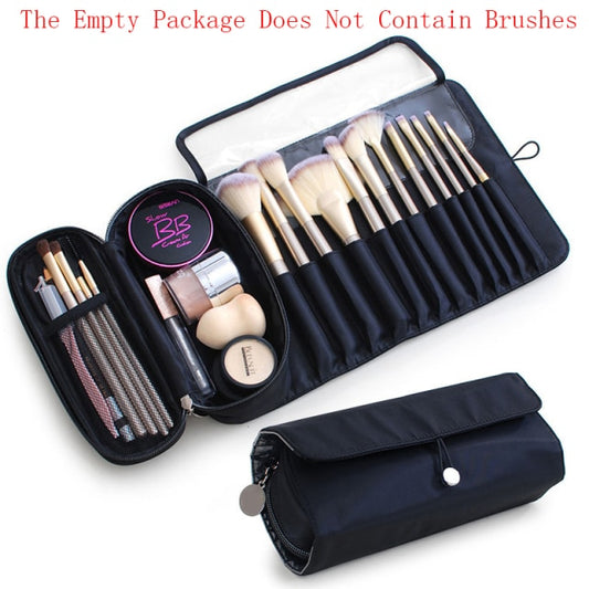 Makeup Bag Women/ Cosmetic Brush Bag Travel Organizer/ Waterproof Nylon Makeup Case