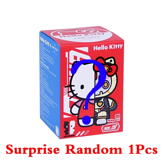 Hello Kitty Blind Box Toys Semi-mechanical Blind Box Tide Play Figure Doll Ornaments Gifts for Girls Keychain Birthday Surprise