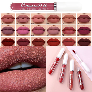 Red Matte Velvet Lip Gloss  Liquid Lipsticks/ Waterproof Long Lasting Nonstick Cup Lipgloss Lip Tint Glaze