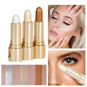 DNM 1Pcs Pro Face Highlighter Stick Face Concealer Contouring Bronzers Highlighter Pen 3D Makeup Corrector Contour Stick TSLM2